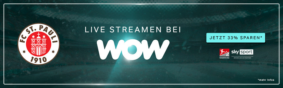FC St. Pauli live streamen bei WOW – jetzt 33 % sparen. 2. Bundesliga auf Sky Sport.