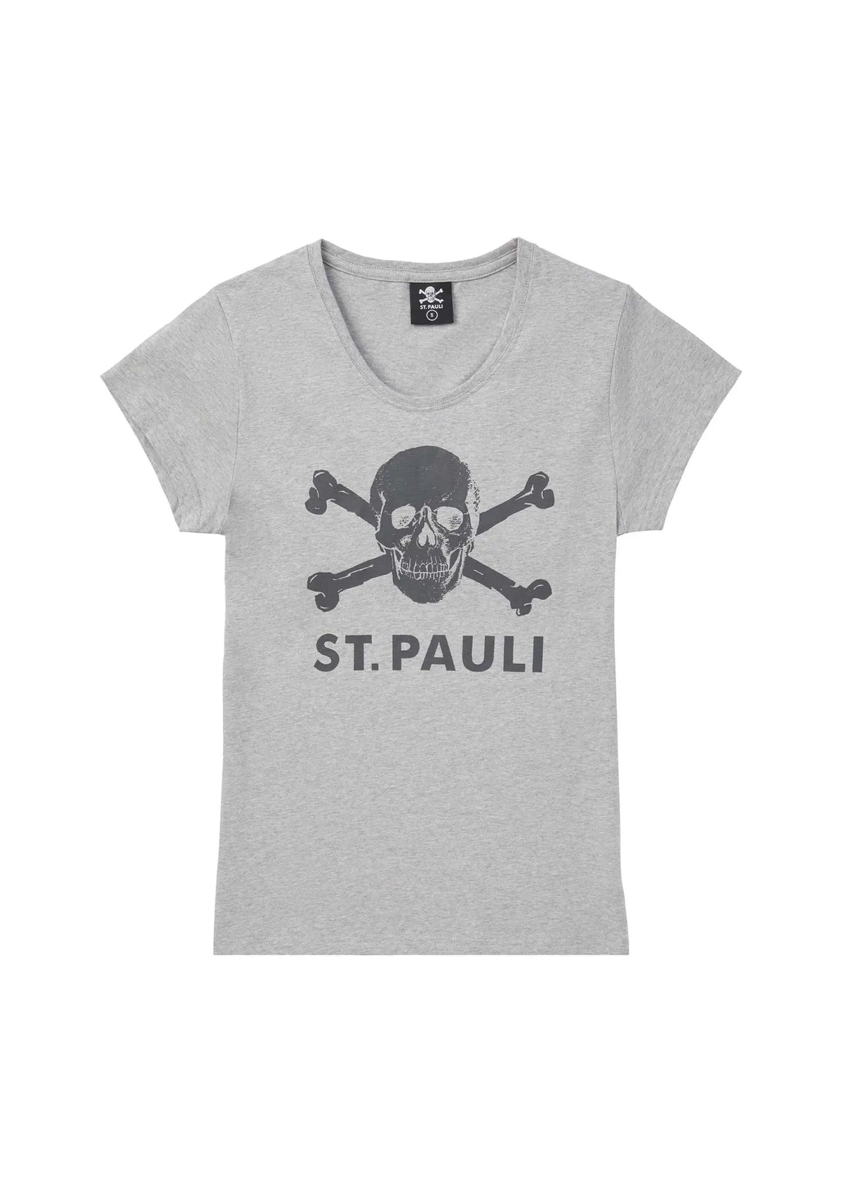 Frauen T-Shirt Totenkopf Grau - Cover