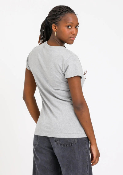 Frauen T-Shirt Totenkopf Grau - Gallery