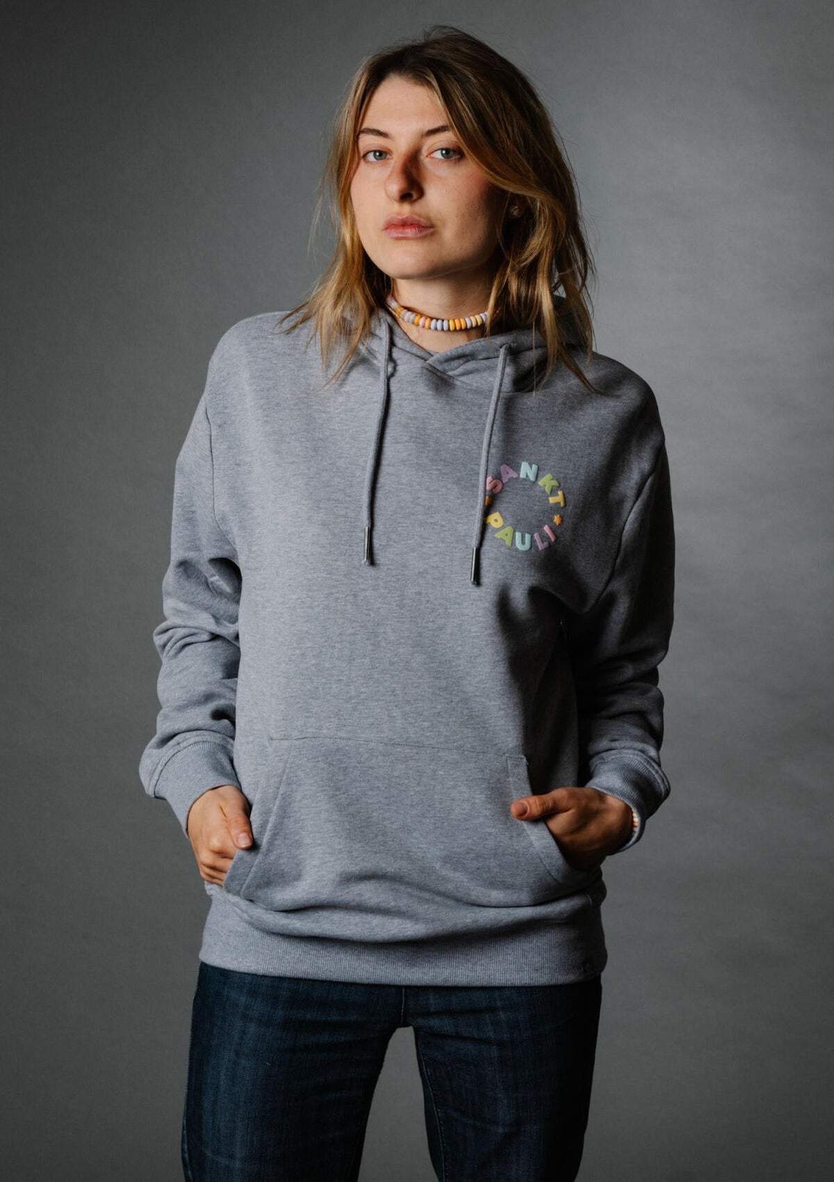 Kapuzenpullover Rainbow Circle - Grey Melange - Gallery