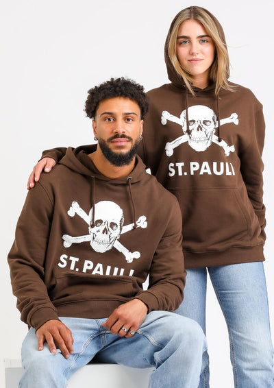 Kapuzenpullover Totenkopf Braun - Gallery