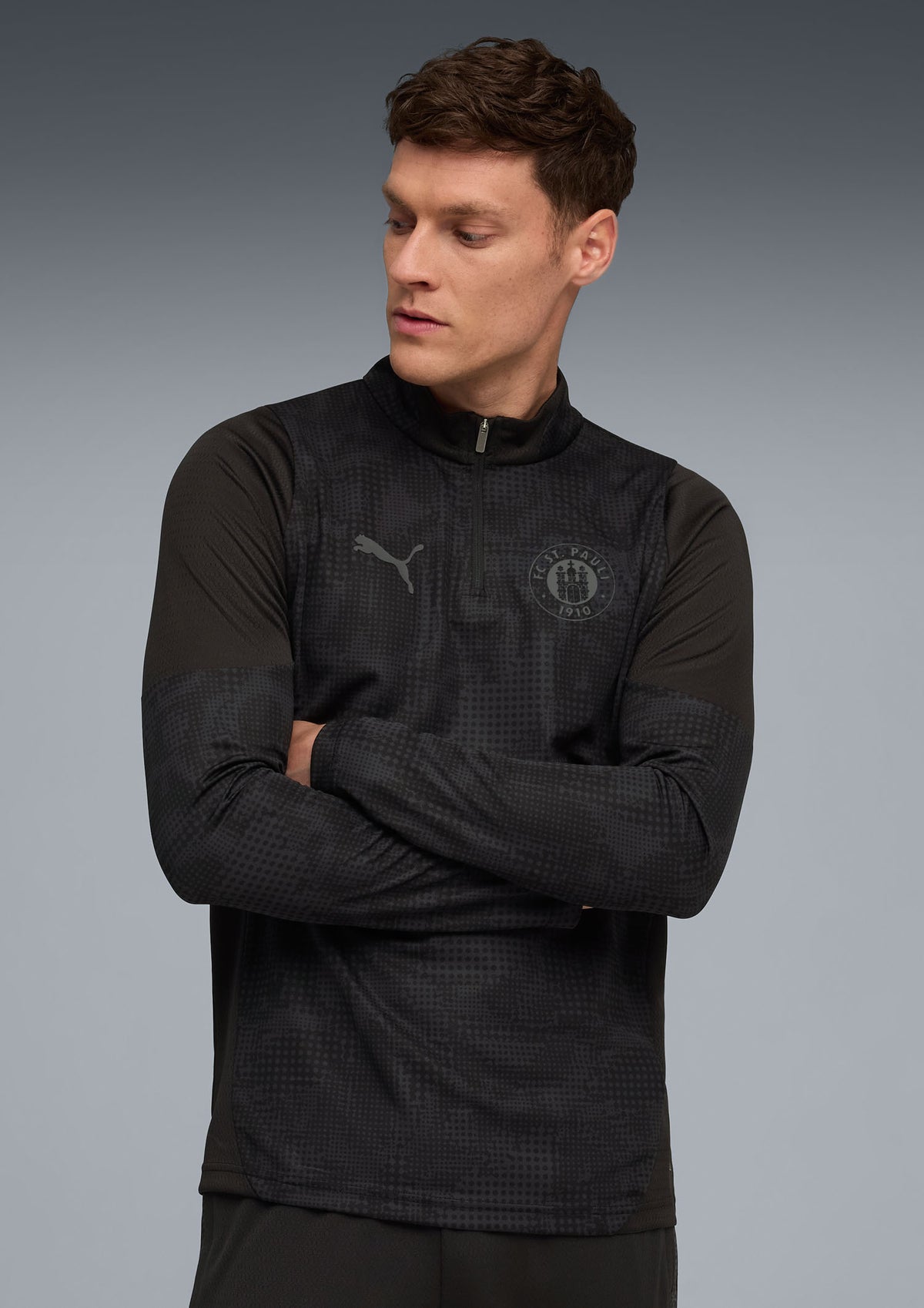 Puma - Langarmshirt Staff schwarz 2025-26