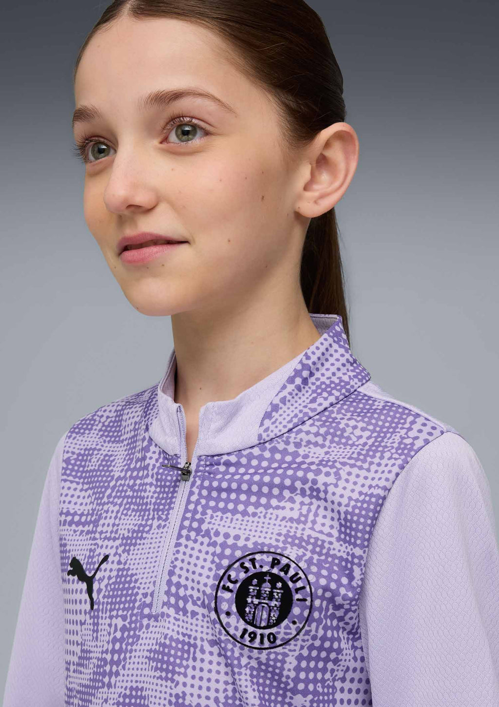 Puma - Kinder Langarmshirt Team violett 2025-26