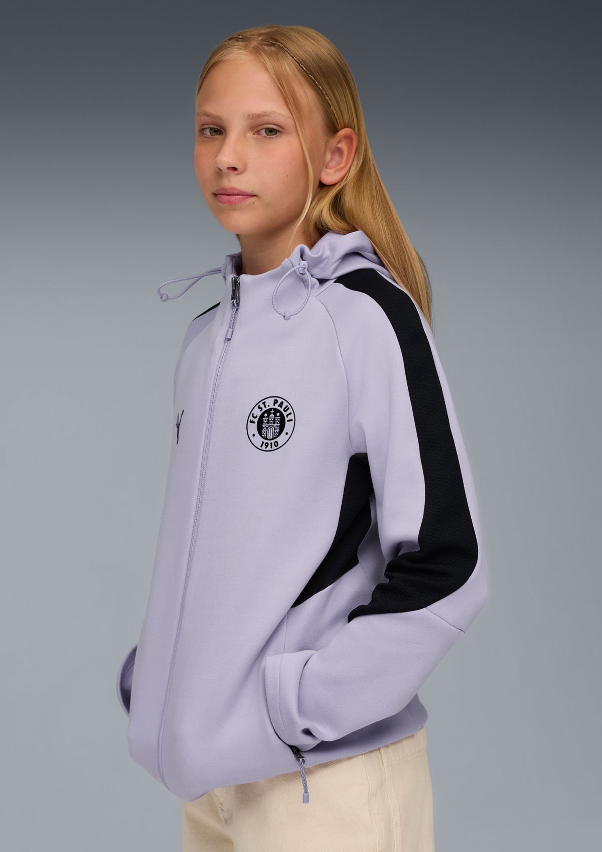 Puma - Kinder Kapuzenjacke Team violett 2025-26