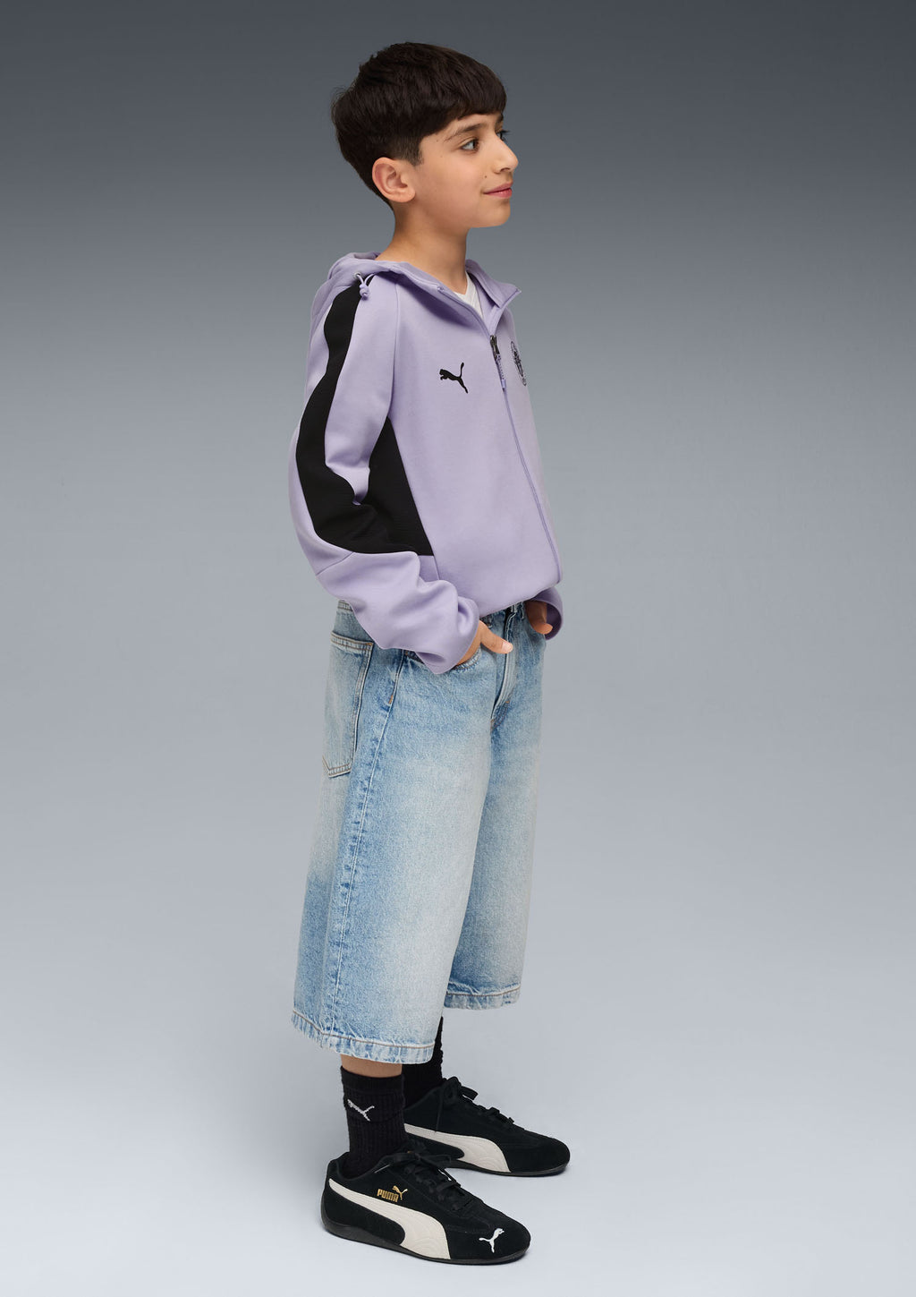 Puma - Kinder Kapuzenjacke Team violett 2025-26