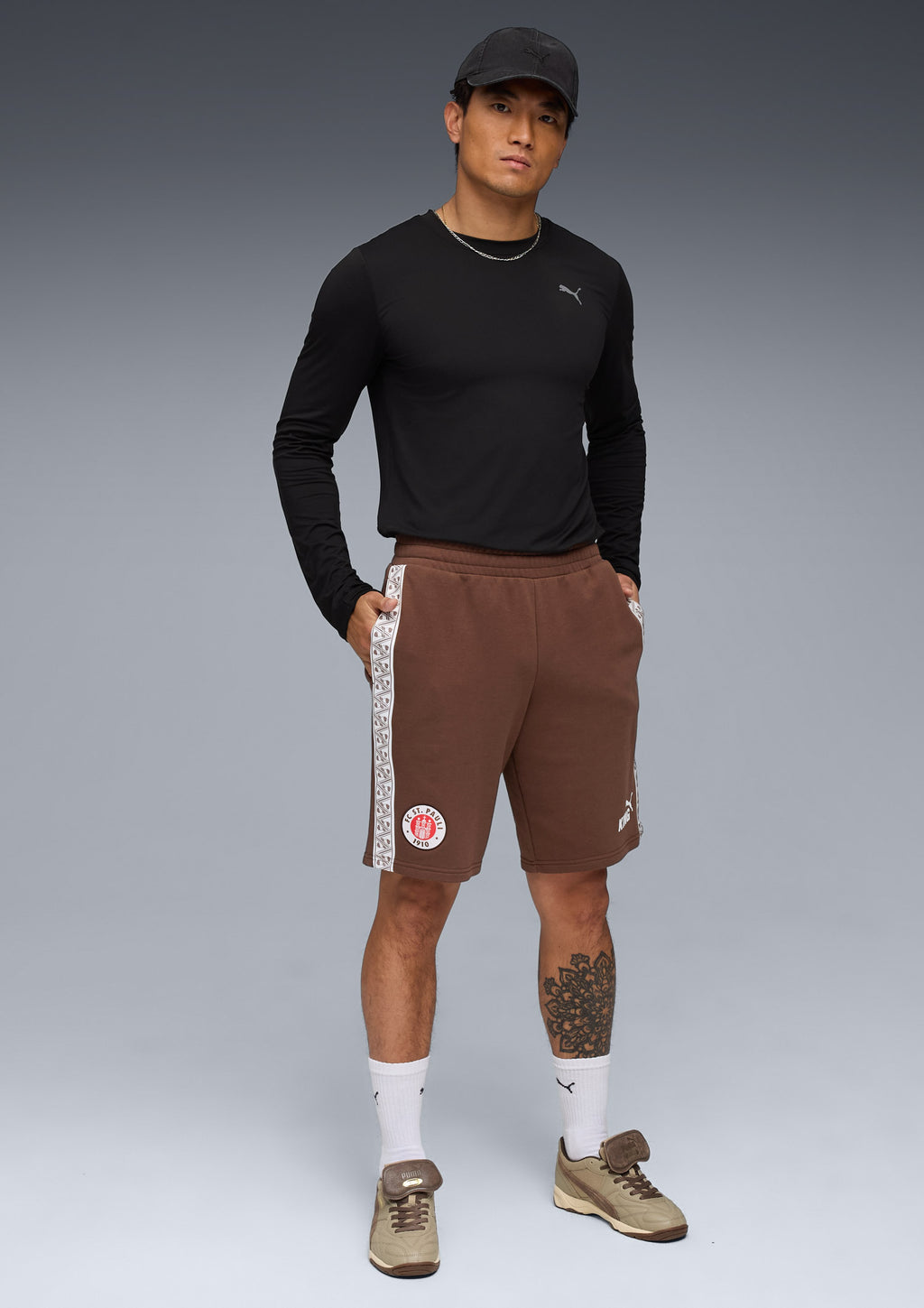 Puma - Sweatshorts "King" braun 2025-26