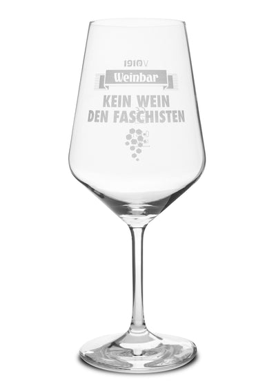 Weinglas 6er Set  "Kein Wein den Faschisten"