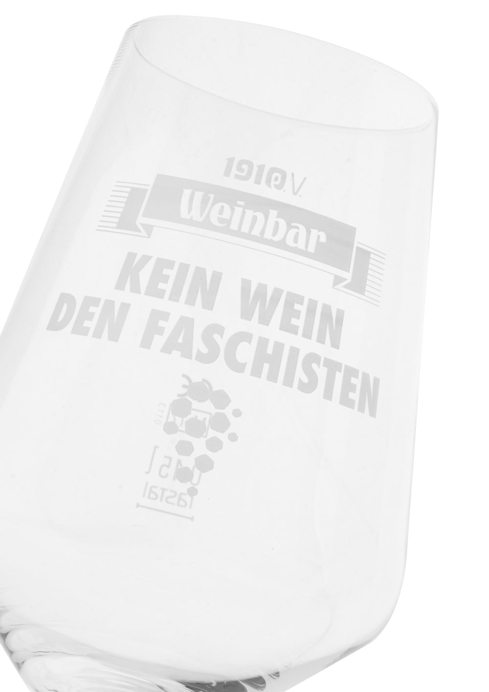 Weinglas 6er Set  "Kein Wein den Faschisten"
