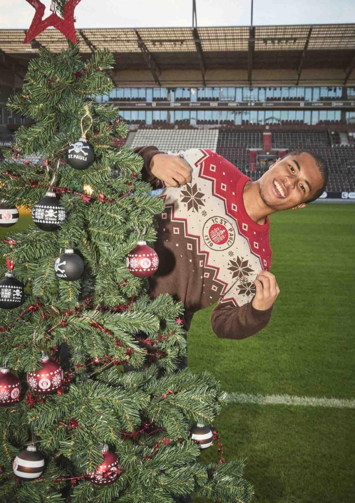 Weihnachtspullover - Logo braun 2025