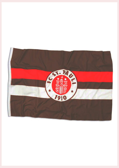 Fahne Logo Braun-Weiß-Rot 100x150 cm