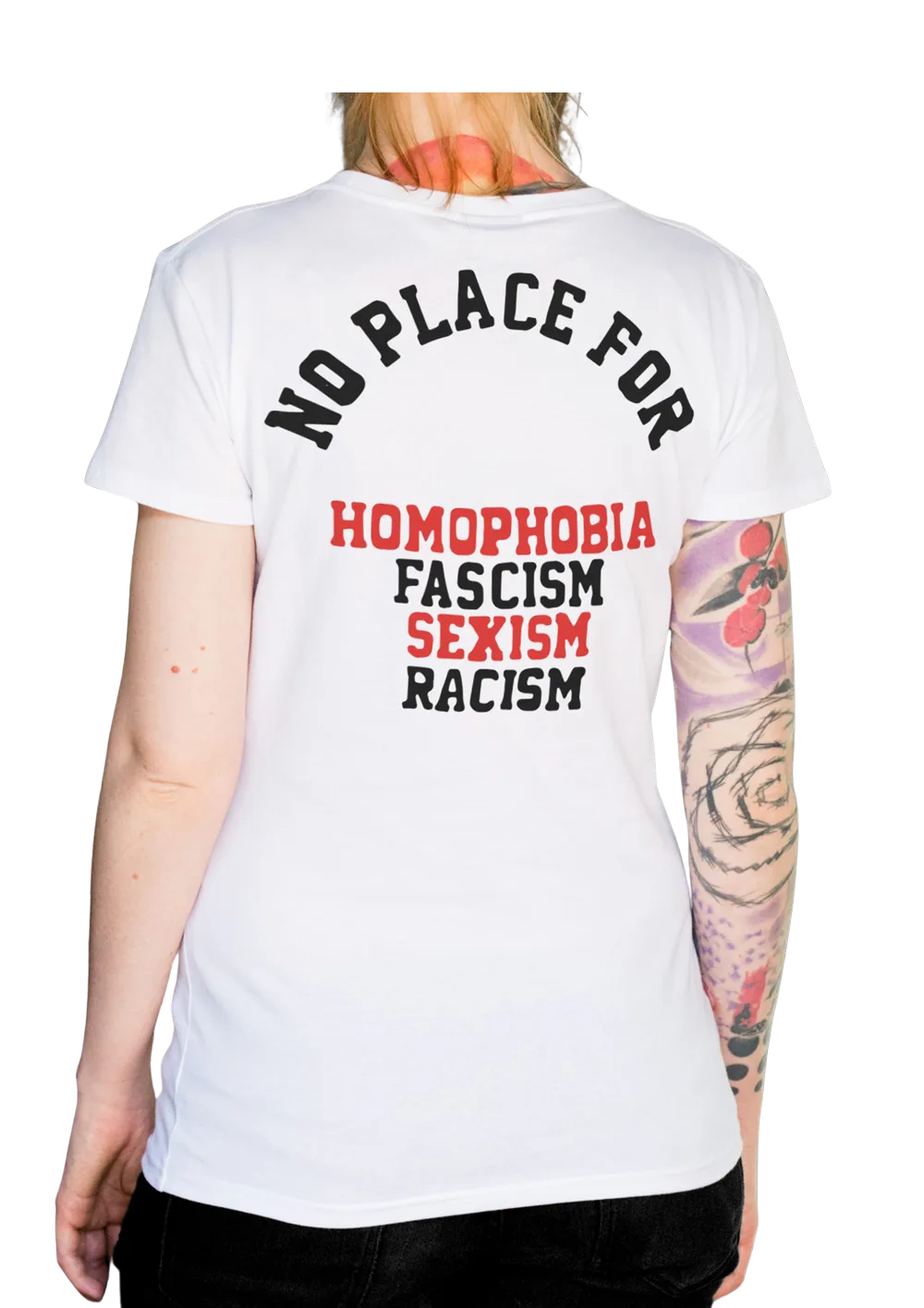 T-Shirt - tailliert "No Place For - Weiß"