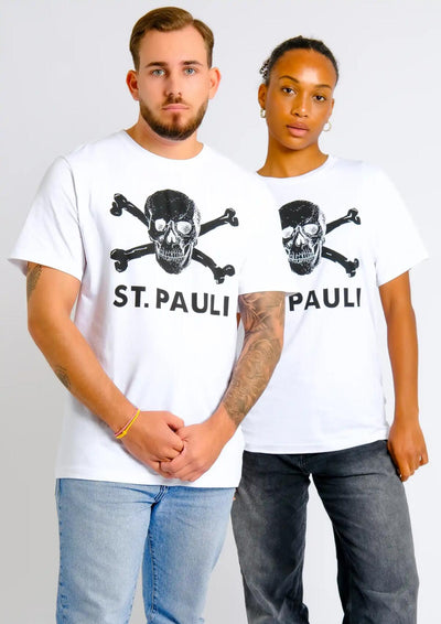 T-Shirt Totenkopf weiß