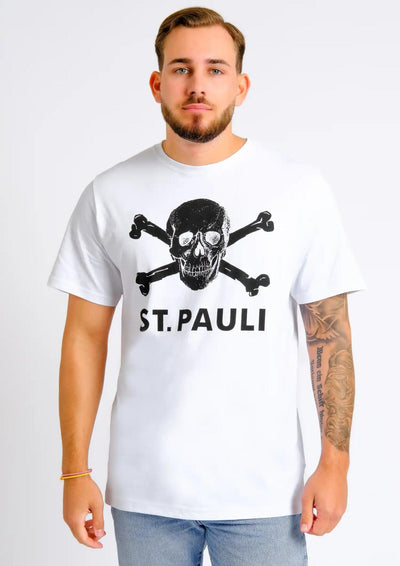 T-Shirt Totenkopf weiß