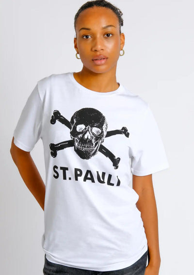 T-Shirt Totenkopf weiß