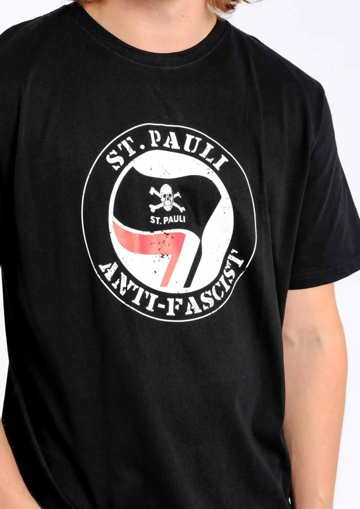 T-Shirt Anti Fascist - Schwarz