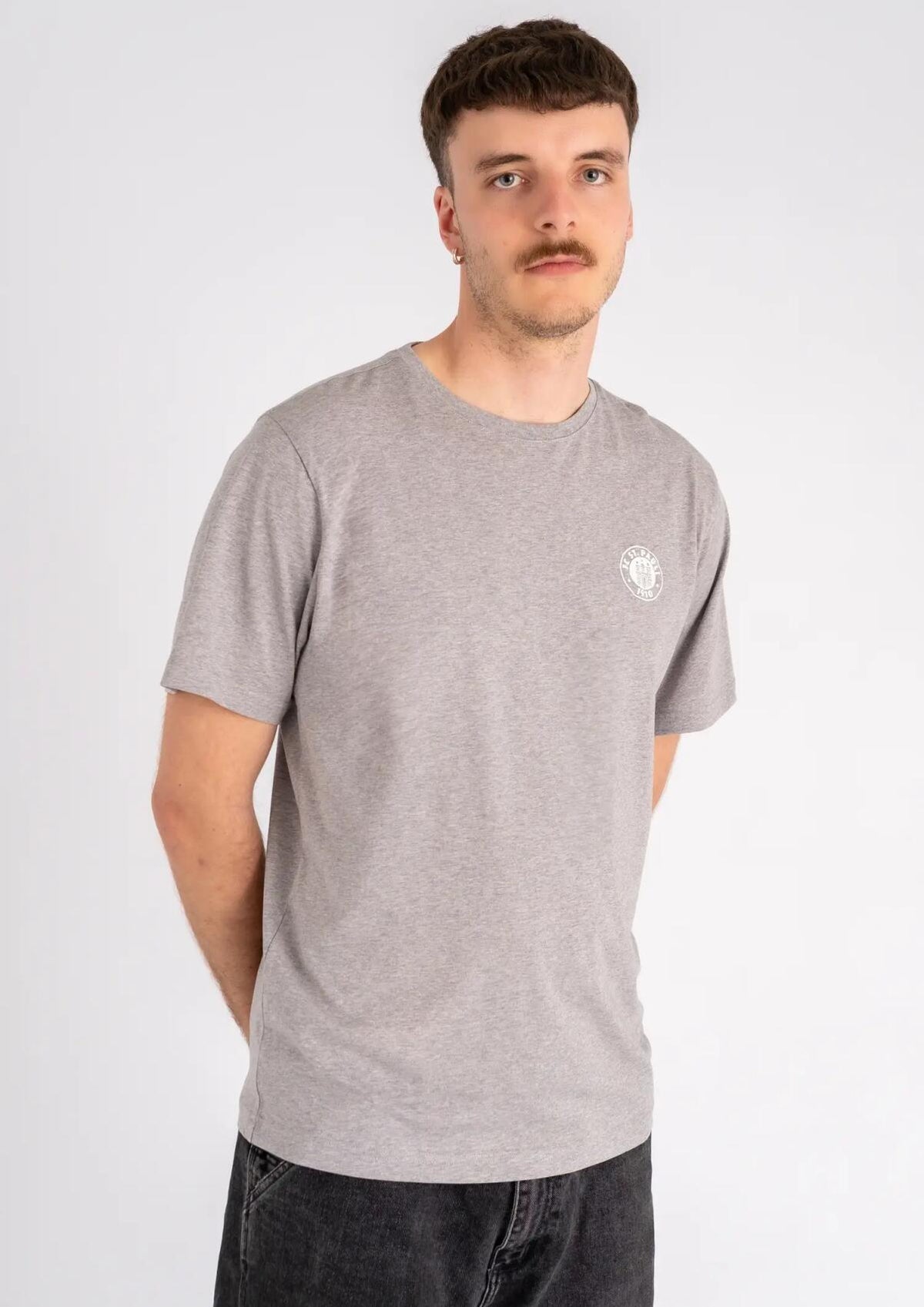T-Shirt "Logo Grau Melange"