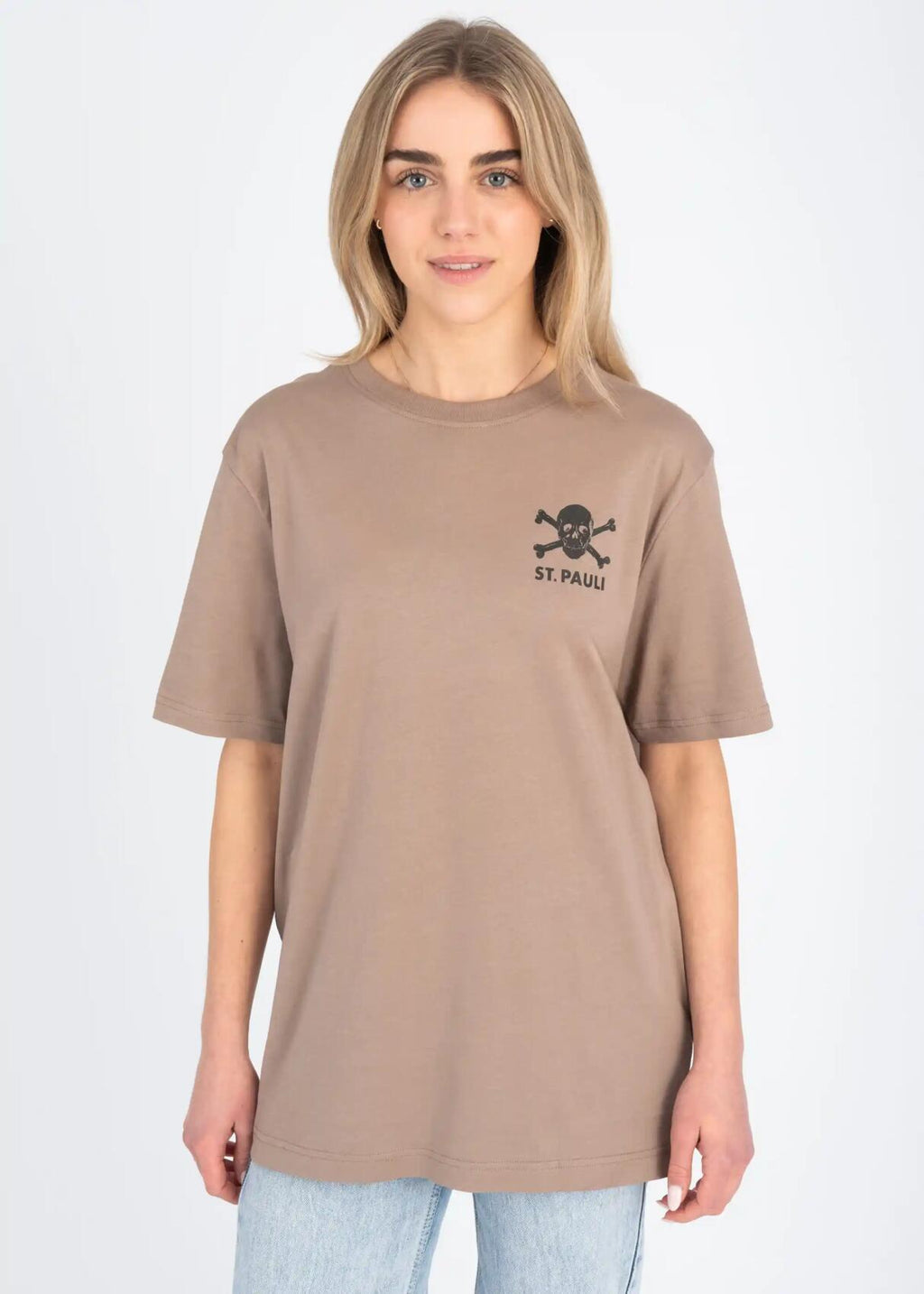T-Shirt "Allez Allez" hellbraun/schwarz