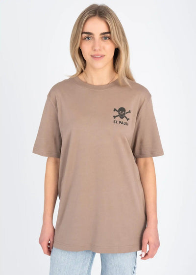 T-Shirt "Allez Allez" hellbraun/schwarz