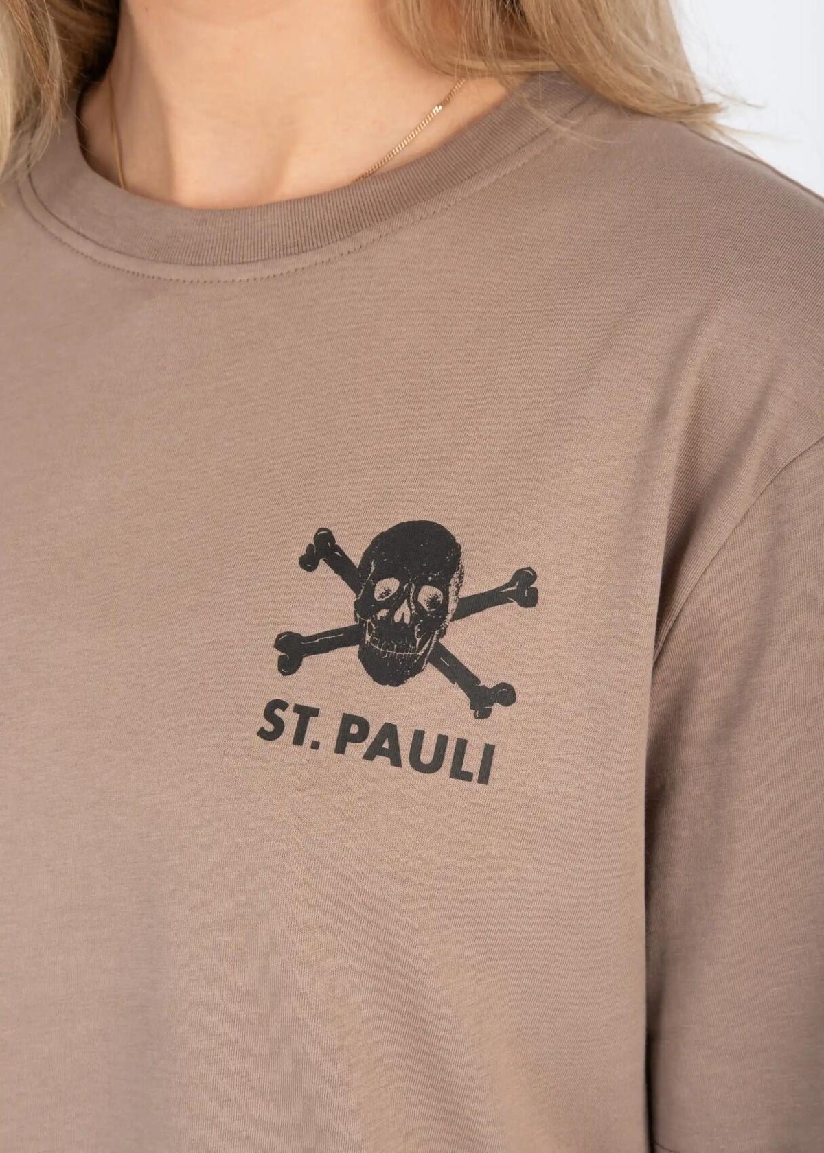 T-Shirt "Allez Allez" hellbraun/schwarz
