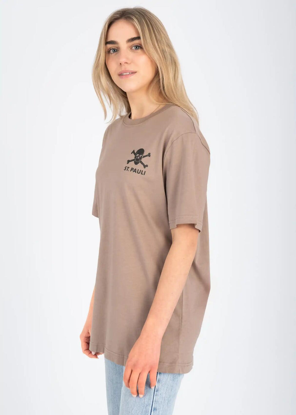T-Shirt "Allez Allez" hellbraun/schwarz