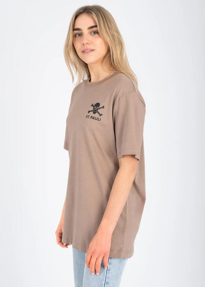 T-Shirt "Allez Allez" hellbraun/schwarz