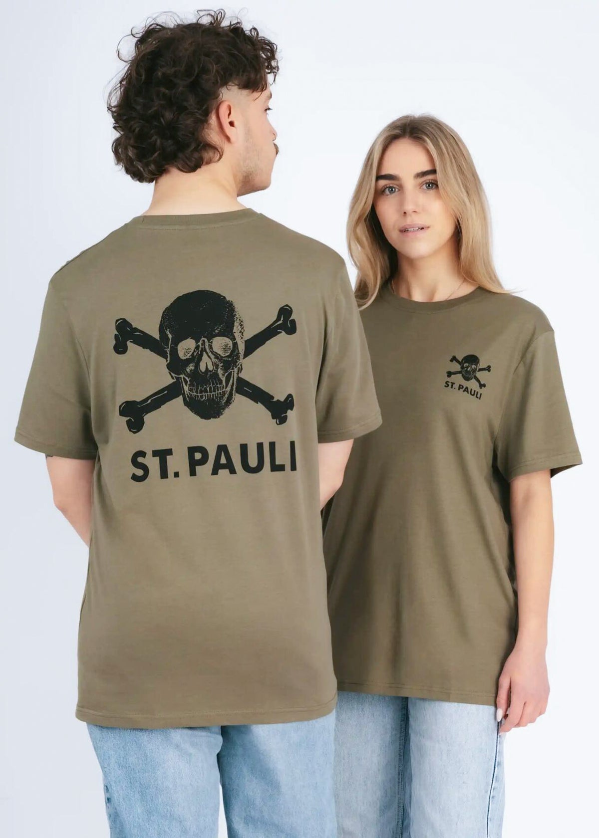 T-Shirt "Black / Olive" oliv