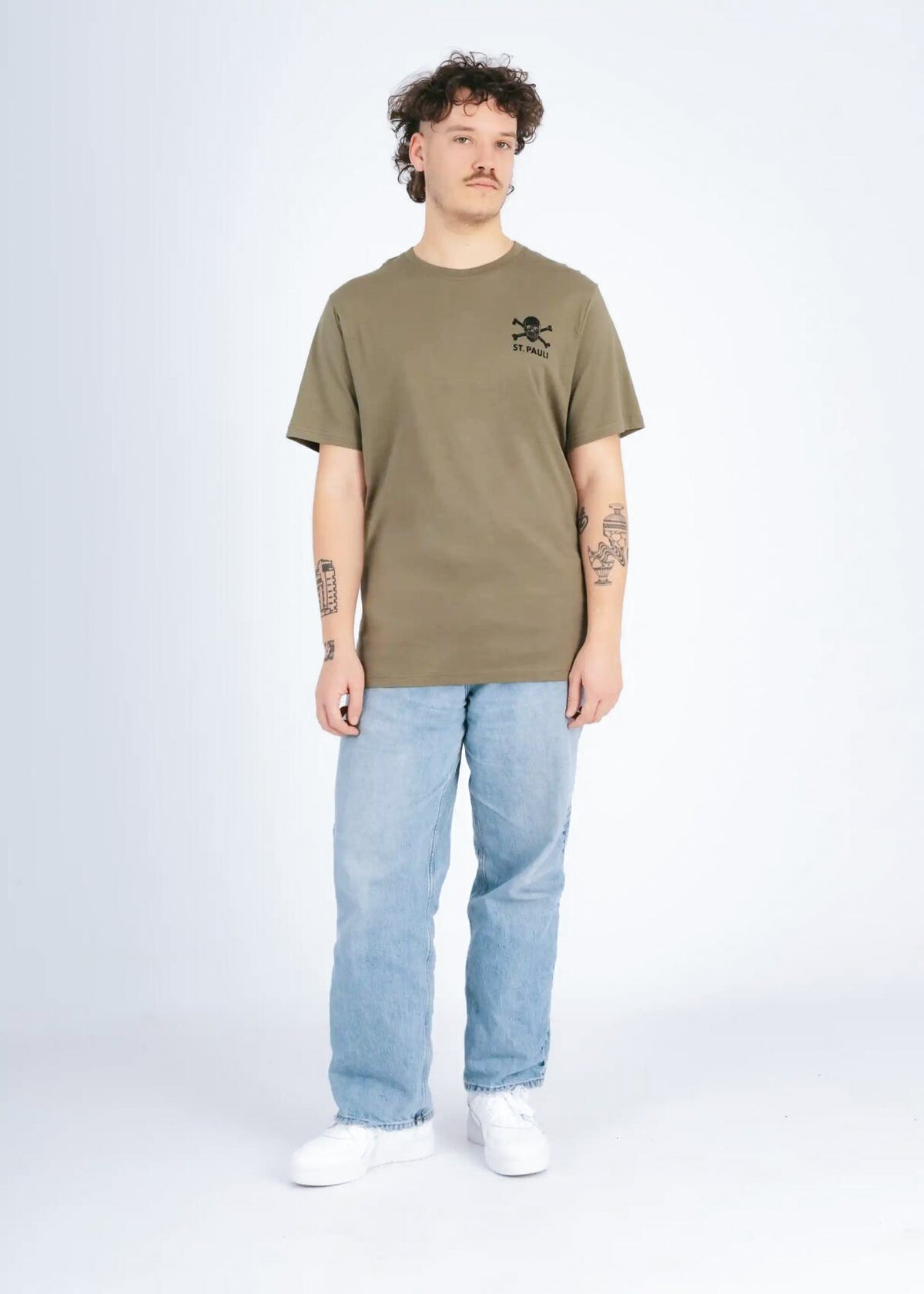 T-Shirt "Black / Olive" oliv