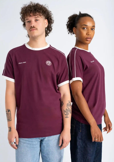 T-Shirt  "Retro Sport" aubergine
