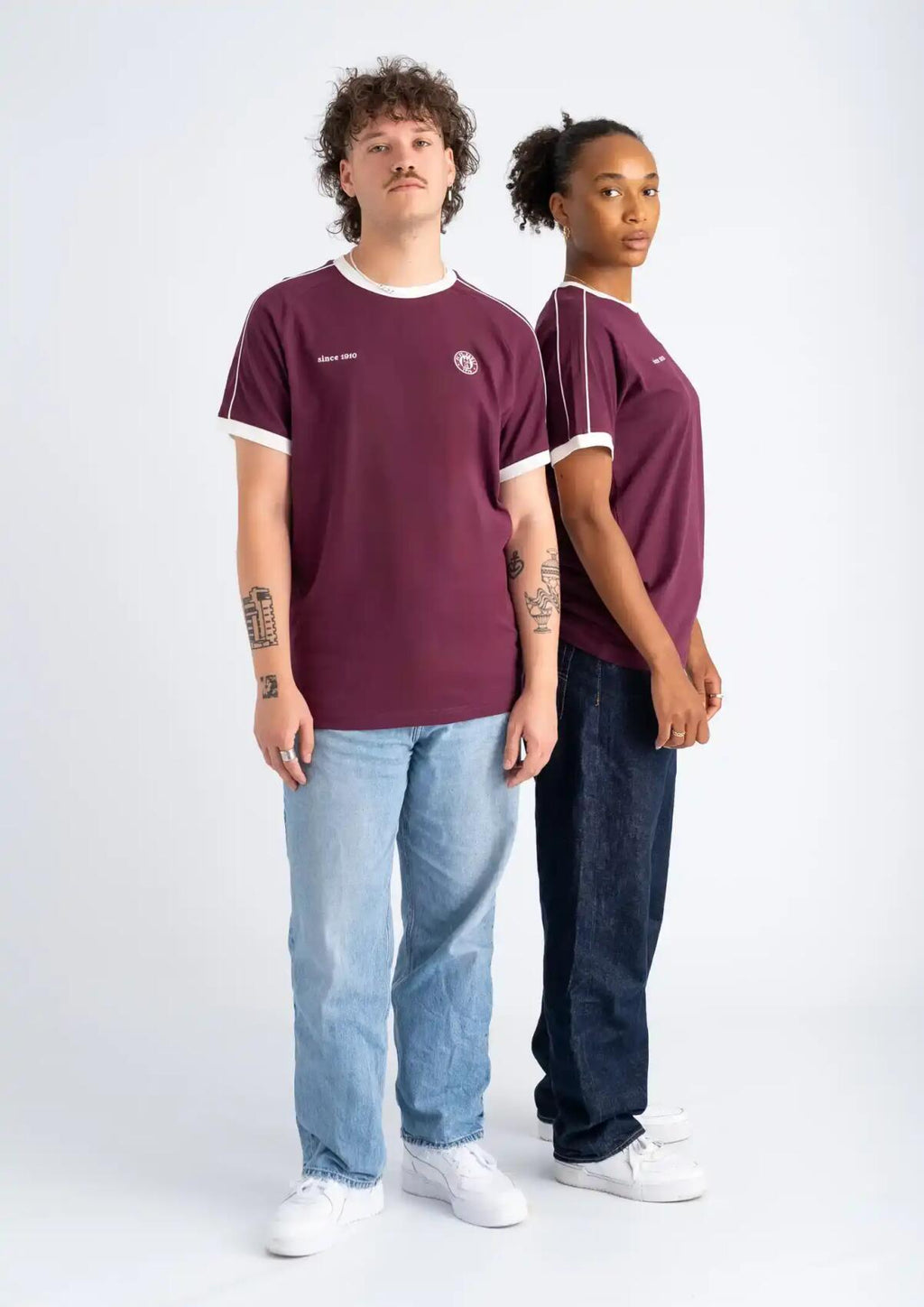 T-Shirt  "Retro Sport" aubergine