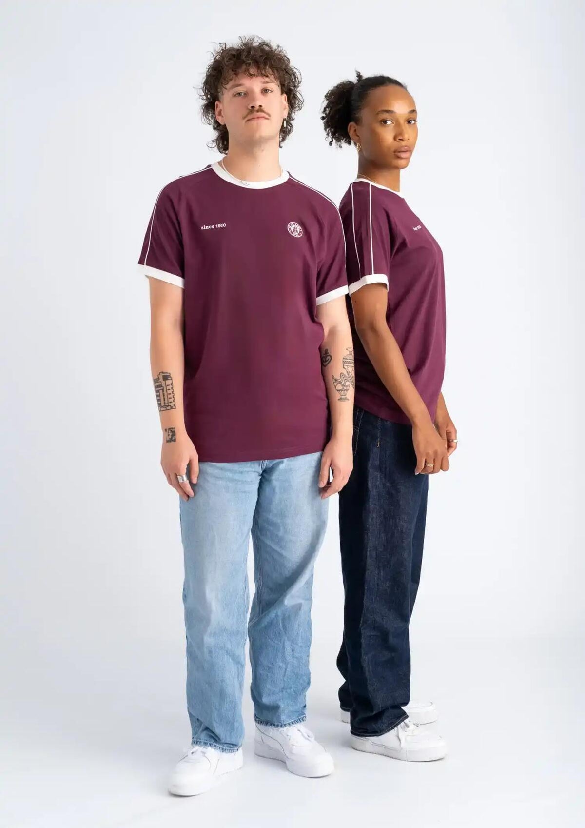 T-Shirt  "Retro Sport" aubergine