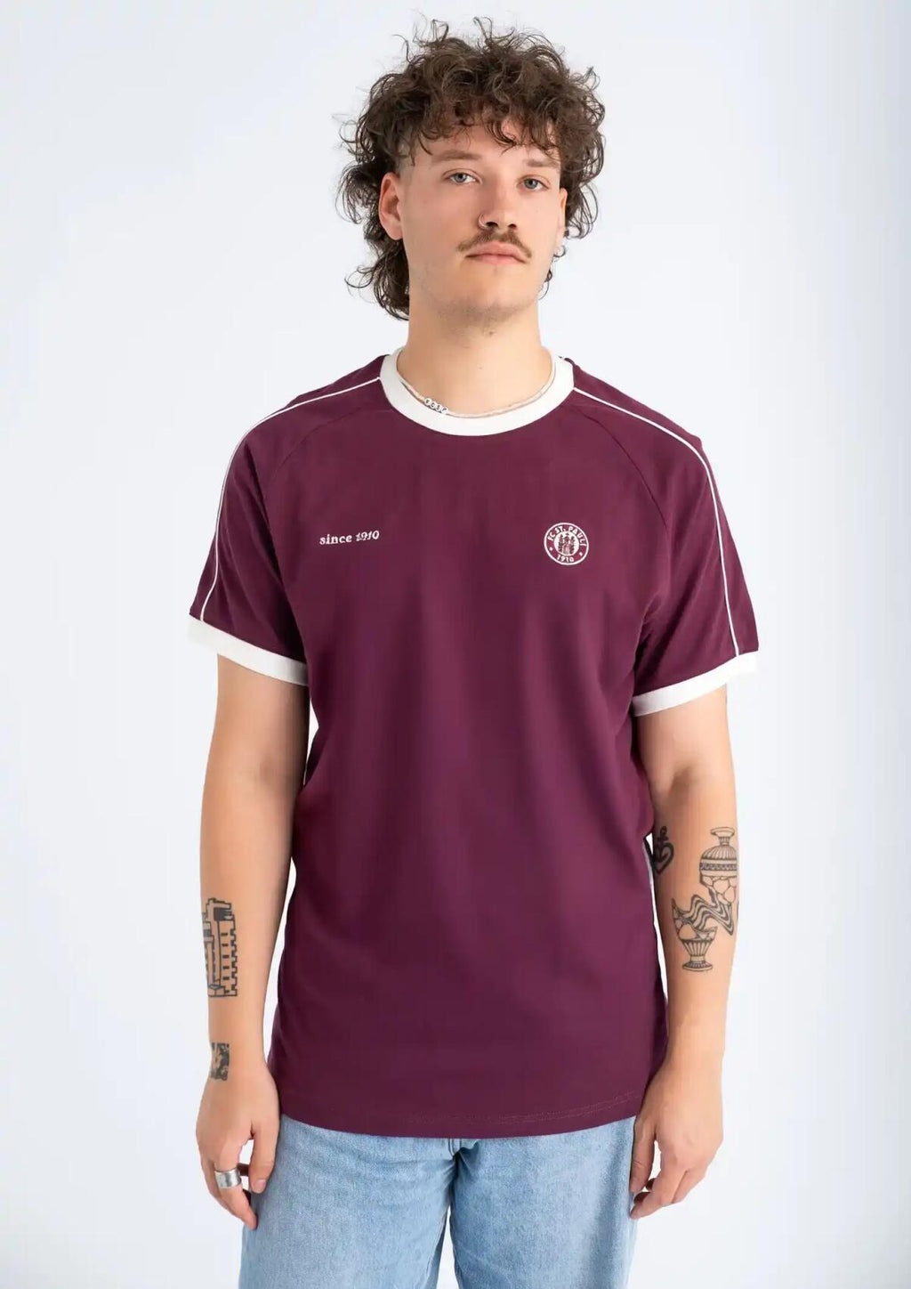 T-Shirt  "Retro Sport" aubergine