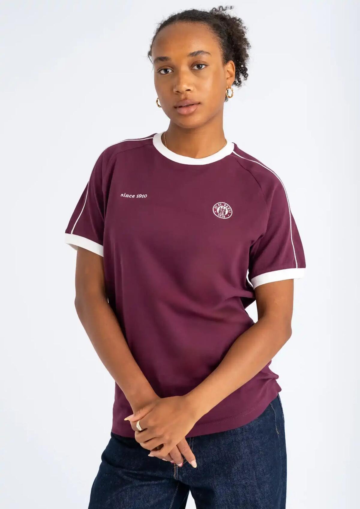 T-Shirt  "Retro Sport" aubergine