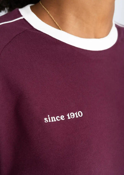 T-Shirt  "Retro Sport" aubergine