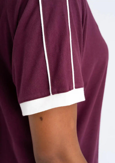 T-Shirt  "Retro Sport" aubergine