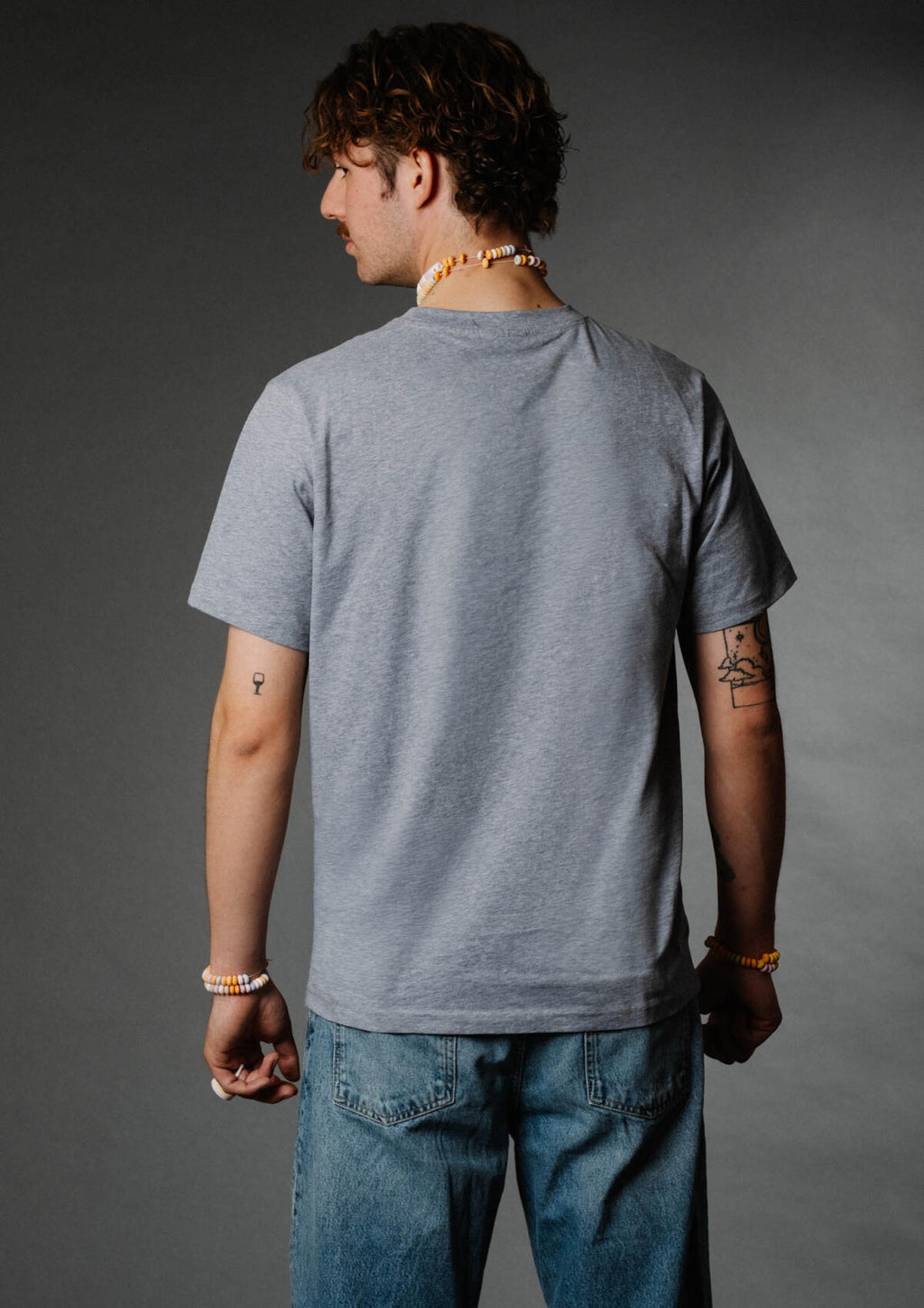 T-Shirt Rainbow Circle -Grey Melange