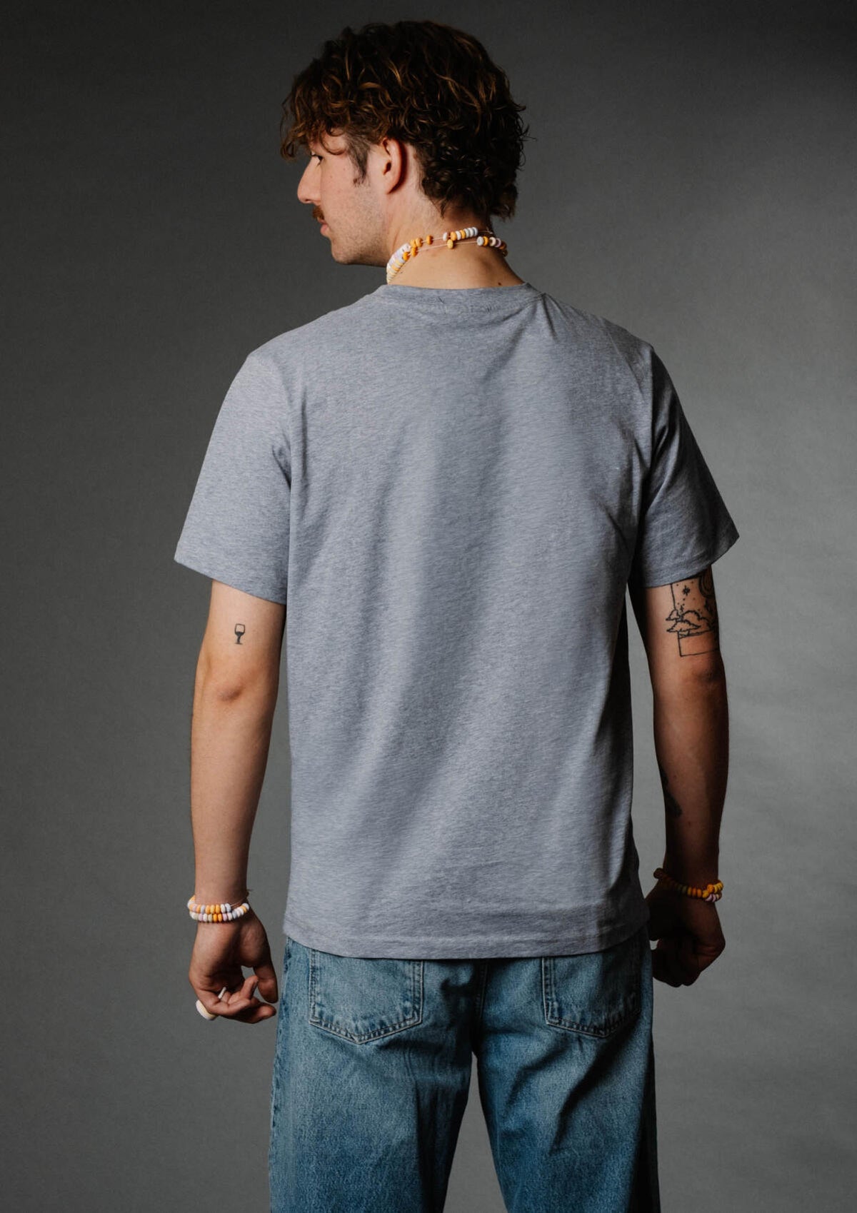 T-Shirt Rainbow Circle -Grey Melange