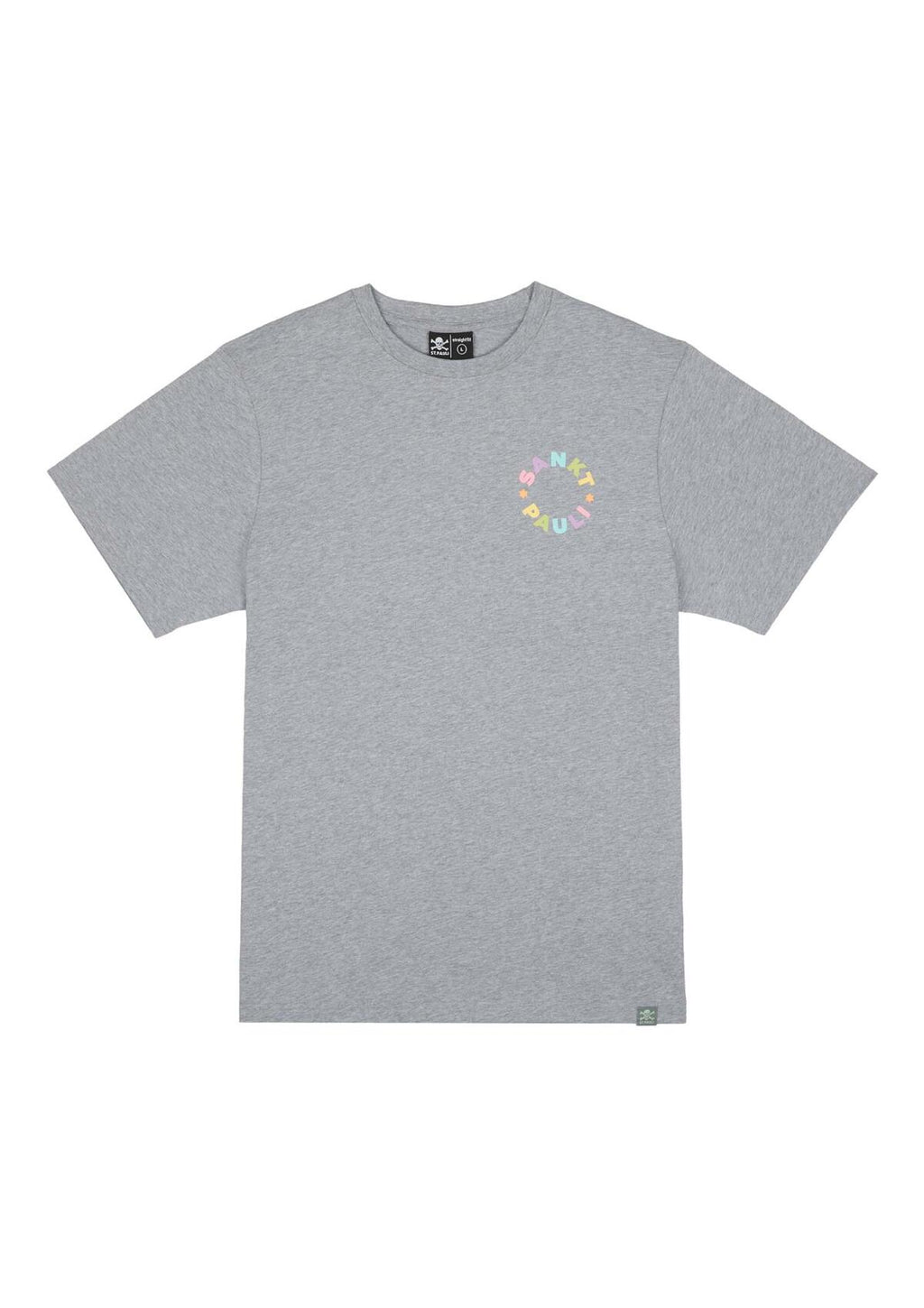 T-Shirt Rainbow Circle -Grey Melange