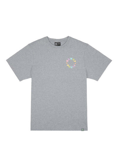 T-Shirt Rainbow Circle -Grey Melange