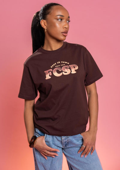 T-Shirt "FÜR ST PAULI" braun