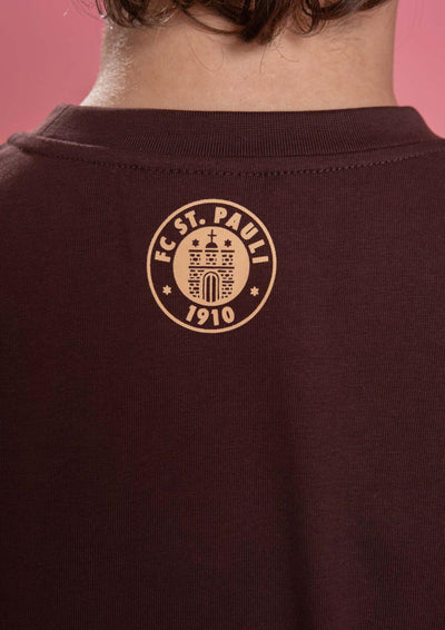 T-Shirt "FÜR ST PAULI" braun