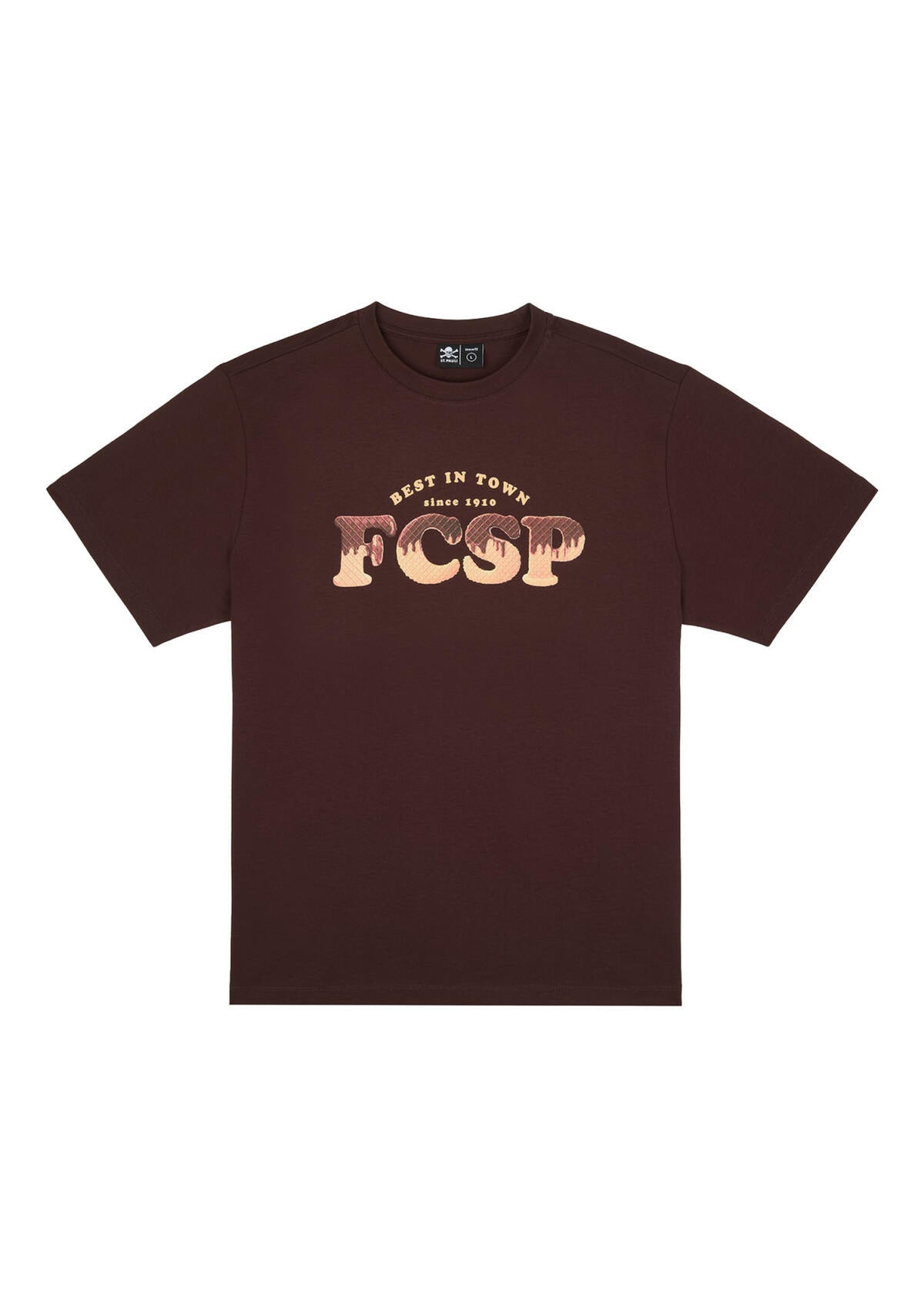T-Shirt "FÜR ST PAULI" braun