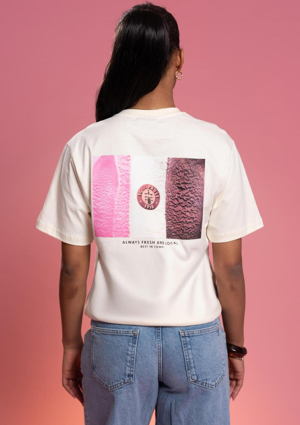 T-Shirt "FÜR ST PAULI Ice Cream" creme