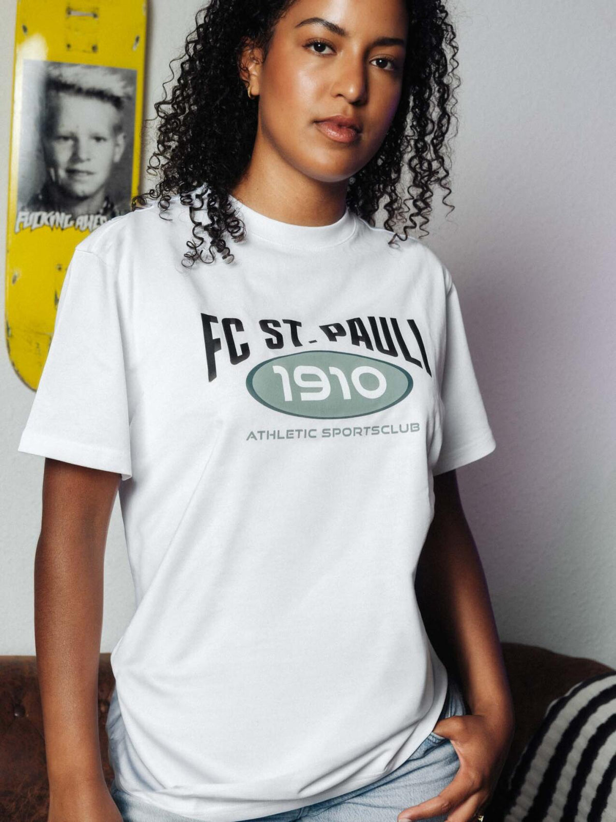 T-Shirt "90s Brit Pop weiss"