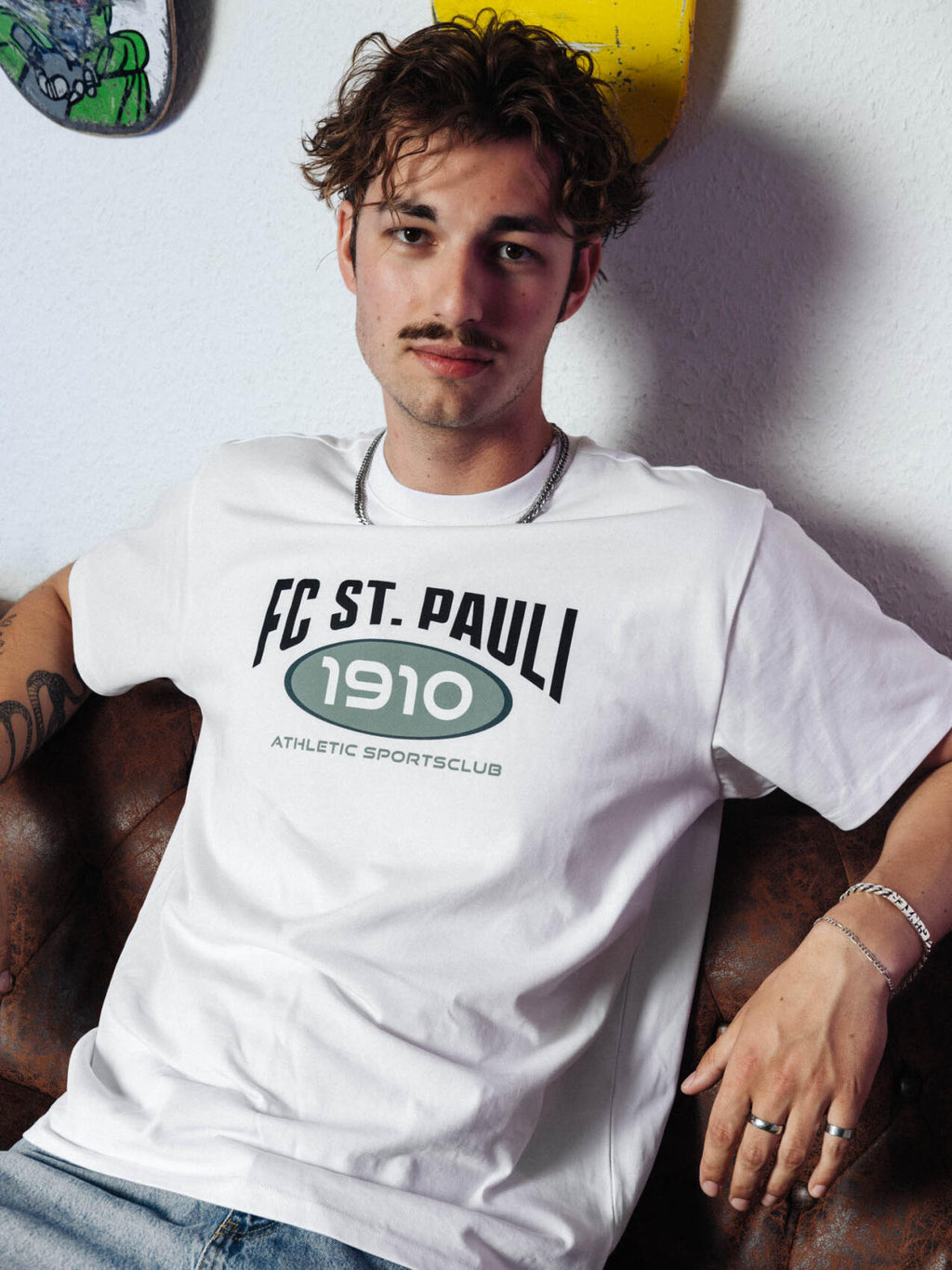 T-Shirt "90s Brit Pop weiss"