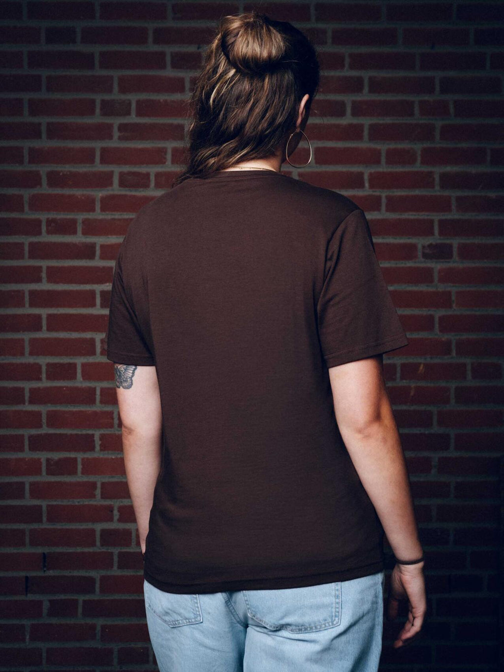 T-Shirt Logo"braun / off white"