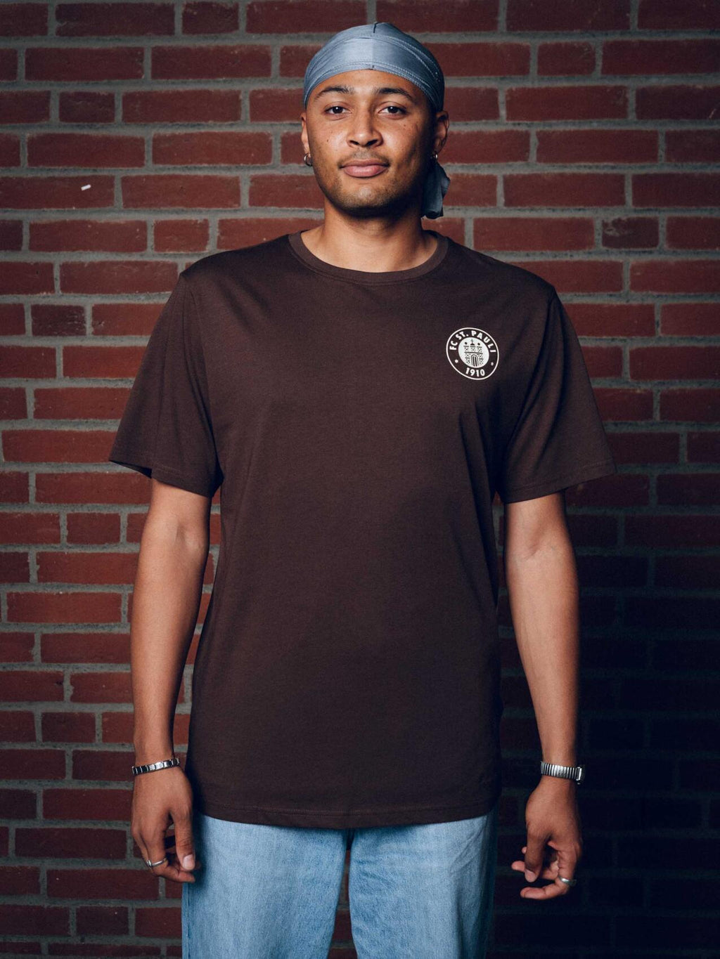 T-Shirt Logo"braun / off white"