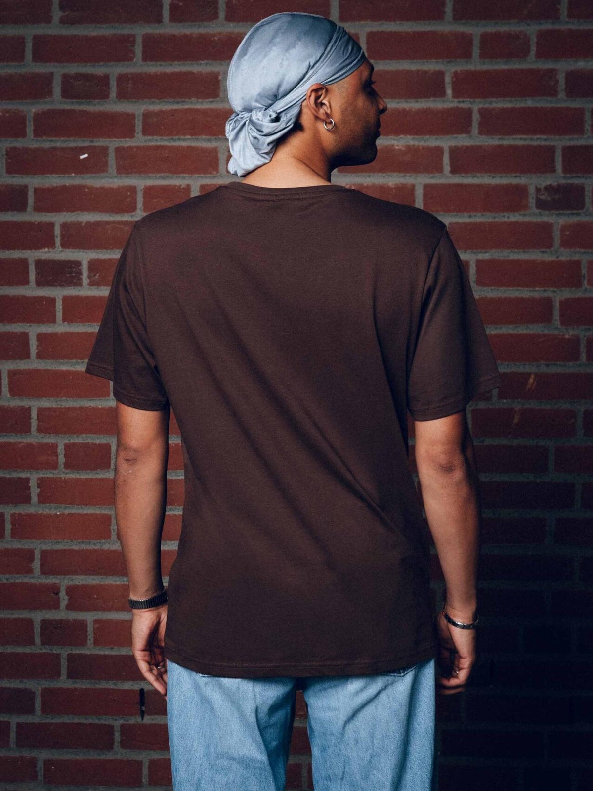 T-Shirt Logo"braun / off white"