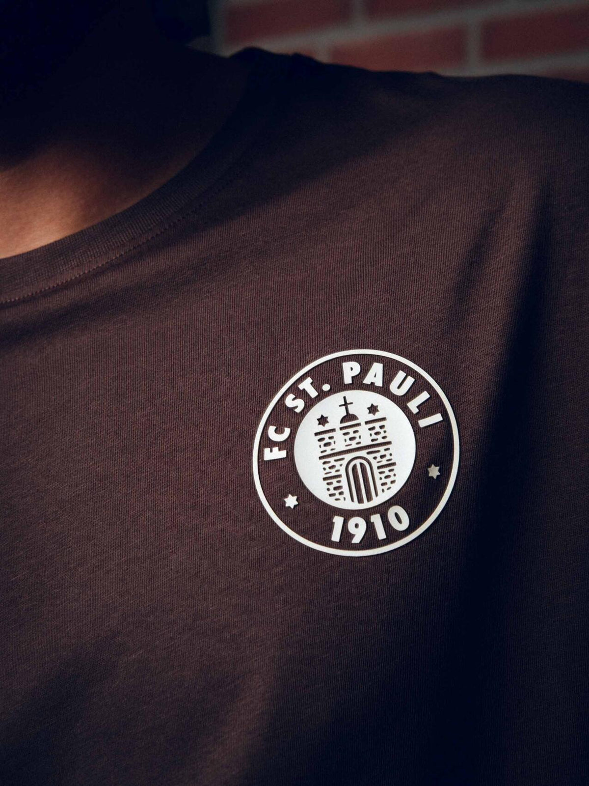 T-Shirt Logo"braun / off white"