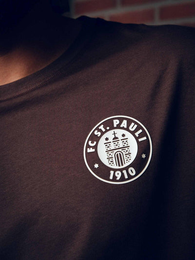 T-Shirt Logo"braun / off white"