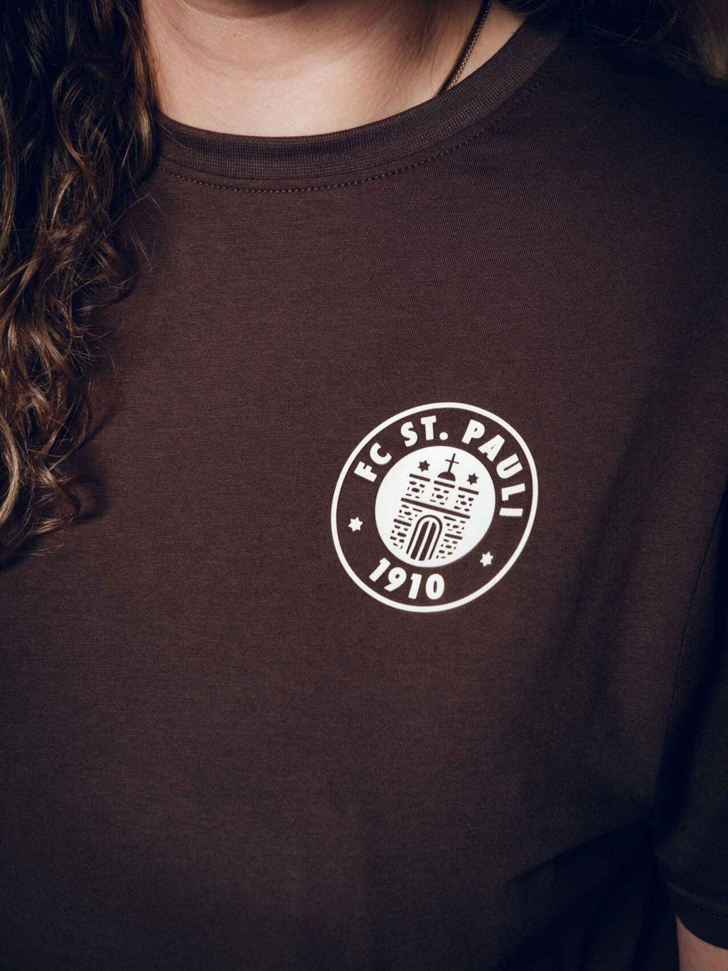 T-Shirt Logo"braun / off white"